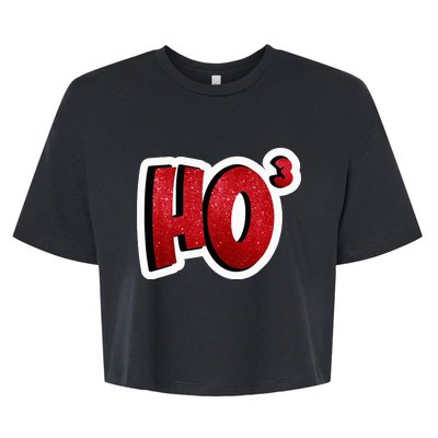 Santa Ho Shorthand Nerdy Engineer Christmas Red Ho3 Bella+Canvas Jersey Crop Tee