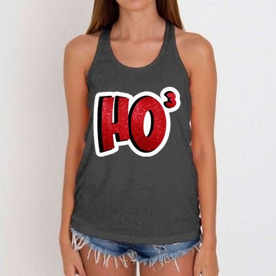 Santa Ho Shorthand Nerdy Engineer Christmas Red Ho3 Women's Knotted Racerback Tank