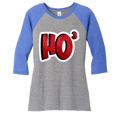 Santa Ho Shorthand Nerdy Engineer Christmas Red Ho3 Women's Tri-Blend 3/4-Sleeve Raglan Shirt