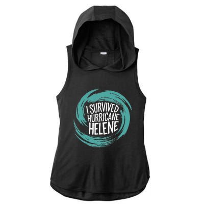 Survived Hurricane Ladies PosiCharge Tri-Blend Wicking Draft Hoodie Tank