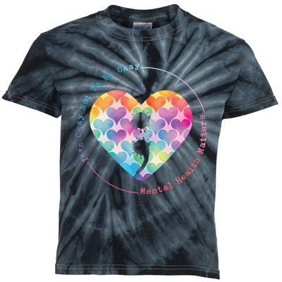 Semicolon Heart Suicide Prevention Mental Health Awareness Kids Tie-Dye T-Shirt