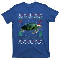 Santa Hat Sea Turtles Lover Xmas Gift Ugly Turtle Christmas Gift T-Shirt