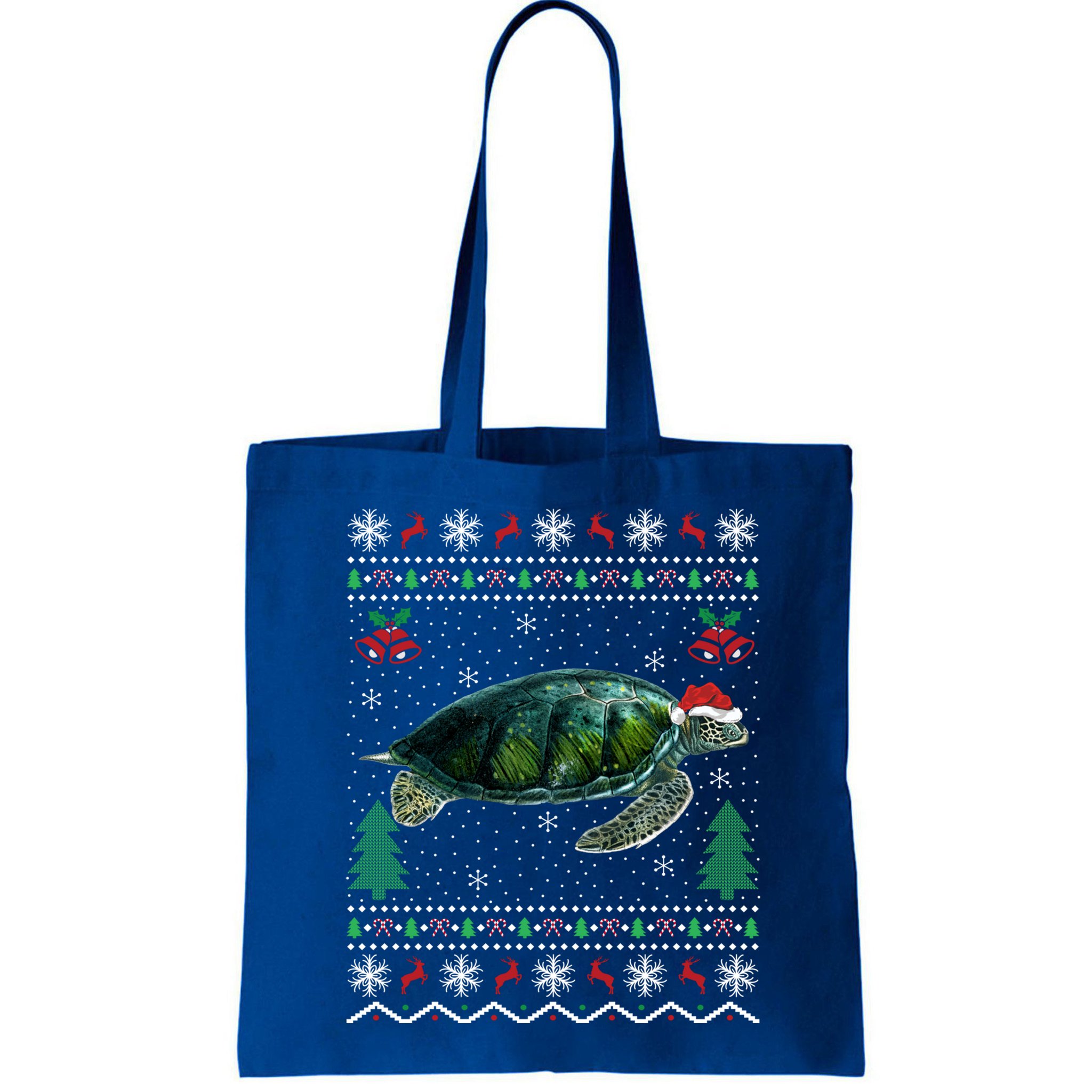 Santa Hat Sea Turtles Lover Xmas Gift Ugly Turtle Christmas Gift Bag