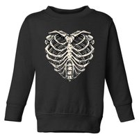 Skeleton Heart Shaped Rib Cage Xray Halloween Toddler Sweatshirt