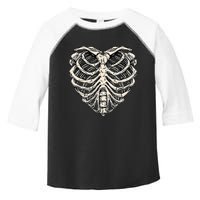 Skeleton Heart Shaped Rib Cage Xray Halloween Toddler Fine Jersey T-Shirt