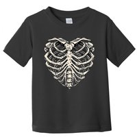 Skeleton Heart Shaped Rib Cage Xray Halloween Toddler T-Shirt