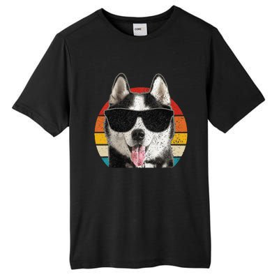 Siberian Husky Sunglasses Funny Vintage Husky Dog Lover Tall Fusion ChromaSoft Performance T-Shirt