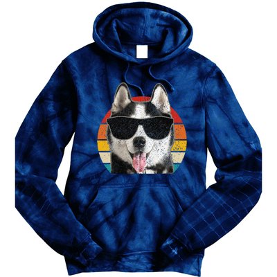 Siberian Husky Sunglasses Funny Vintage Husky Dog Lover Tie Dye Hoodie