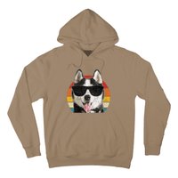 Siberian Husky Sunglasses Funny Vintage Husky Dog Lover Hoodie