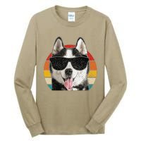 Siberian Husky Sunglasses Funny Vintage Husky Dog Lover Tall Long Sleeve T-Shirt