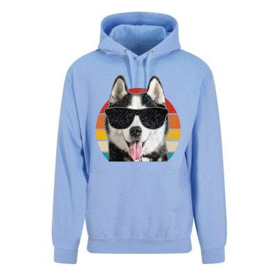 Siberian Husky Sunglasses Funny Vintage Husky Dog Lover Unisex Surf Hoodie