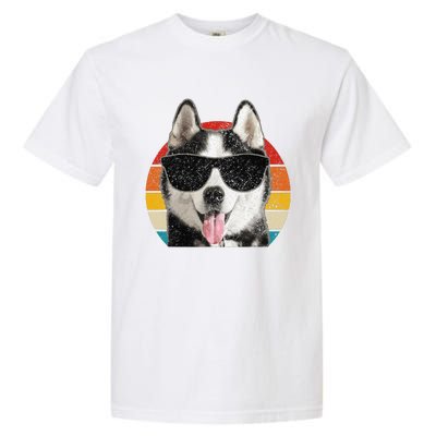 Siberian Husky Sunglasses Funny Vintage Husky Dog Lover Garment-Dyed Heavyweight T-Shirt