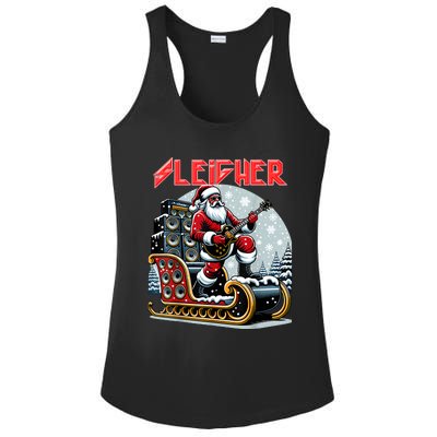 Sleigher Hail Santa Heavy Metal Christmas Rock Xmas Art Ladies PosiCharge Competitor Racerback Tank