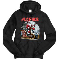 Sleigher Hail Santa Heavy Metal Christmas Rock Xmas Art Tie Dye Hoodie