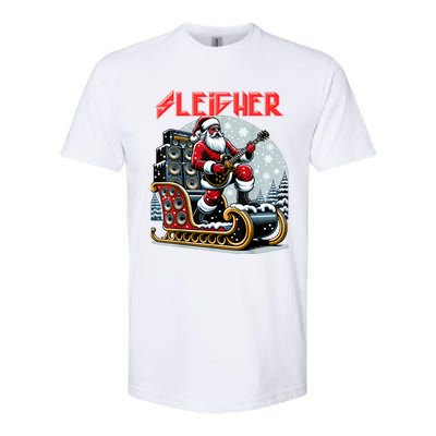 Sleigher Hail Santa Heavy Metal Christmas Rock Xmas Art Softstyle CVC T-Shirt