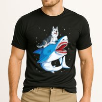 Siberian Husky Shark Jawsome Dog Lover Gifts Space Galaxy Cooling Performance Crew T-Shirt
