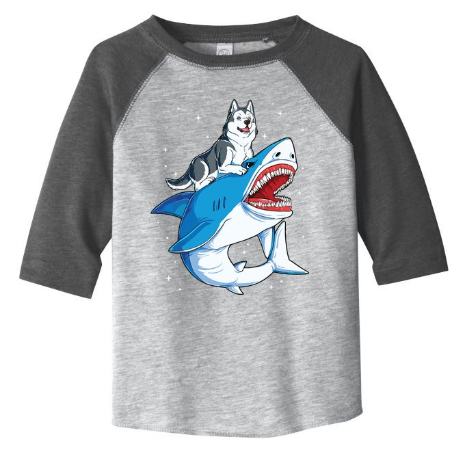 Siberian Husky Shark Jawsome Dog Lover Gifts Space Galaxy Toddler Fine Jersey T-Shirt