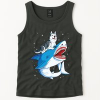 Siberian Husky Shark Jawsome Dog Lover Gifts Space Galaxy Tank Top