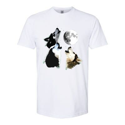 Siberian Husky Siberian Husky Howling At The Moon Softstyle® CVC T-Shirt