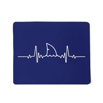 Shark Heartbeat Shark Lovers Fin Ocean Animal Mousepad