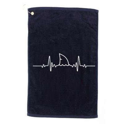 Shark Heartbeat Shark Lovers Fin Ocean Animal Platinum Collection Golf Towel