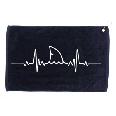 Shark Heartbeat Shark Lovers Fin Ocean Animal Grommeted Golf Towel