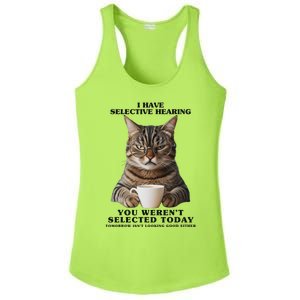 Selective Hearing Sarcastic Cat Ladies PosiCharge Competitor Racerback Tank