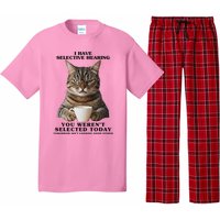 Selective Hearing Sarcastic Cat Pajama Set