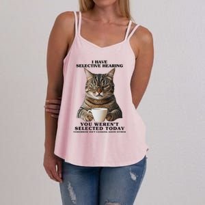 Selective Hearing Sarcastic Cat Women's Strappy Tank