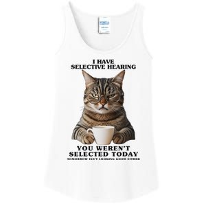 Selective Hearing Sarcastic Cat Ladies Essential Tank