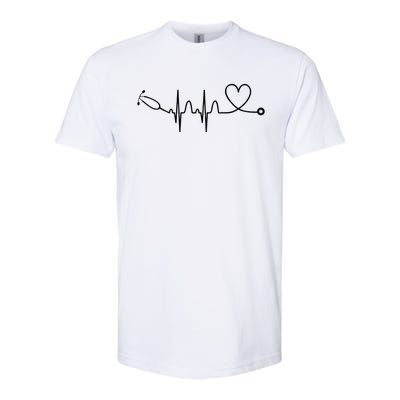 Stethoscope Heartbeat Stethoscope Gift For Doctor & Nurse Softstyle CVC T-Shirt