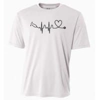 Stethoscope Heartbeat Stethoscope Gift For Doctor & Nurse Cooling Performance Crew T-Shirt