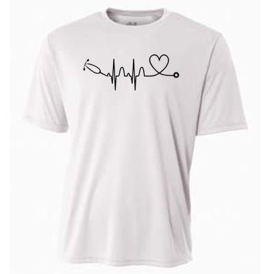 Stethoscope Heartbeat Stethoscope Gift For Doctor & Nurse Cooling Performance Crew T-Shirt