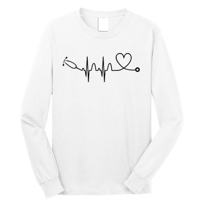 Stethoscope Heartbeat Stethoscope Gift For Doctor & Nurse Long Sleeve Shirt