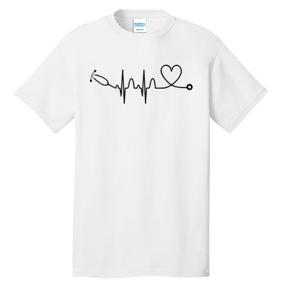 Stethoscope Heartbeat Stethoscope Gift For Doctor & Nurse Tall T-Shirt