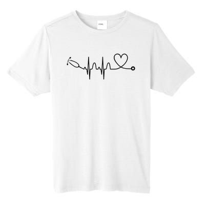 Stethoscope Heartbeat Stethoscope Gift For Doctor & Nurse Tall Fusion ChromaSoft Performance T-Shirt