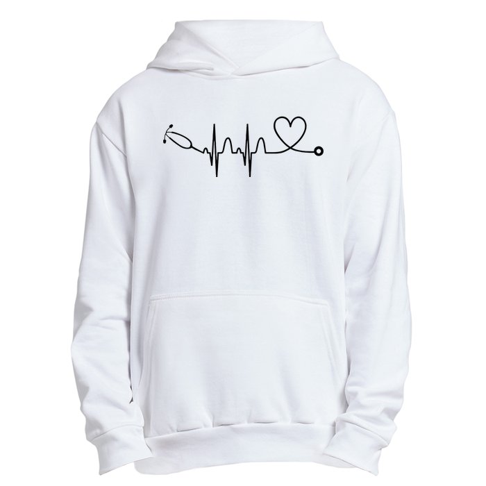 Stethoscope Heartbeat Stethoscope Gift For Doctor & Nurse Urban Pullover Hoodie