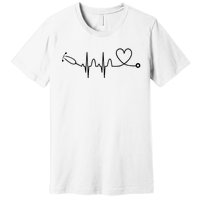 Stethoscope Heartbeat Stethoscope Gift For Doctor & Nurse Premium T-Shirt