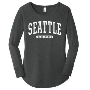 Seattle Hoodie Swea College University Style USA Women's Perfect Tri Tunic Long Sleeve Shirt