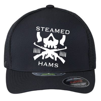 Steamed Hams Skull Guns Flexfit Unipanel Trucker Cap