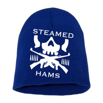 Steamed Hams Skull Guns Short Acrylic Beanie