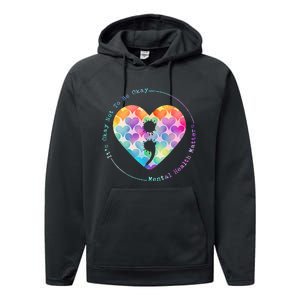 Semicolon Heart Suicide Prevention Mental Health Awareness Performance Fleece Hoodie