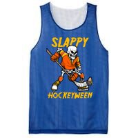 Slappy Hockeyween Skeleton Ice Hockey Player Halloween Cute Gift Mesh Reversible Basketball Jersey Tank