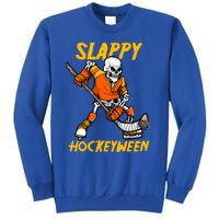 Slappy Hockeyween Skeleton Ice Hockey Player Halloween Cute Gift Tall Sweatshirt