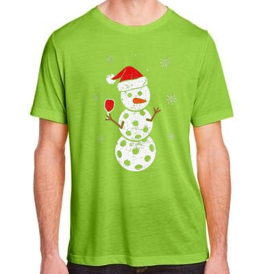 Santa Hat Snowman Gifts For Xmas Pickleball  Adult ChromaSoft Performance T-Shirt