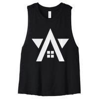 Stellar Housing Solutions Flying A Monochrome Light Women's Racerback Cropped Tank