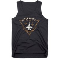 Super Hornet Strike Fighter Jet Distressed Design Tank Top