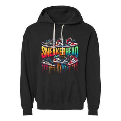 Sneaker Head Streetwear Style Garment-Dyed Fleece Hoodie