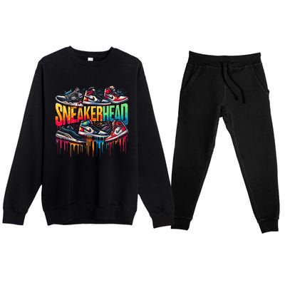 Sneaker Head Streetwear Style Premium Crewneck Sweatsuit Set