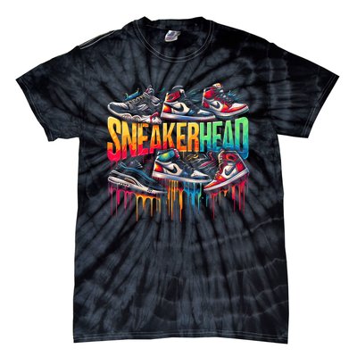 Sneaker Head Streetwear Style Tie-Dye T-Shirt